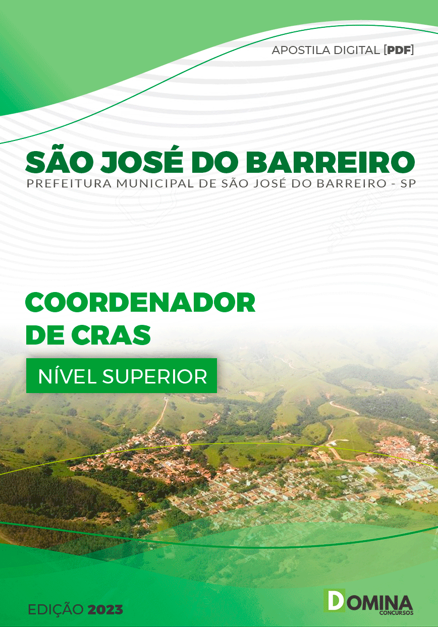 Apostila Pref São José do Barreiro SP 2023 Coordenador CRAS