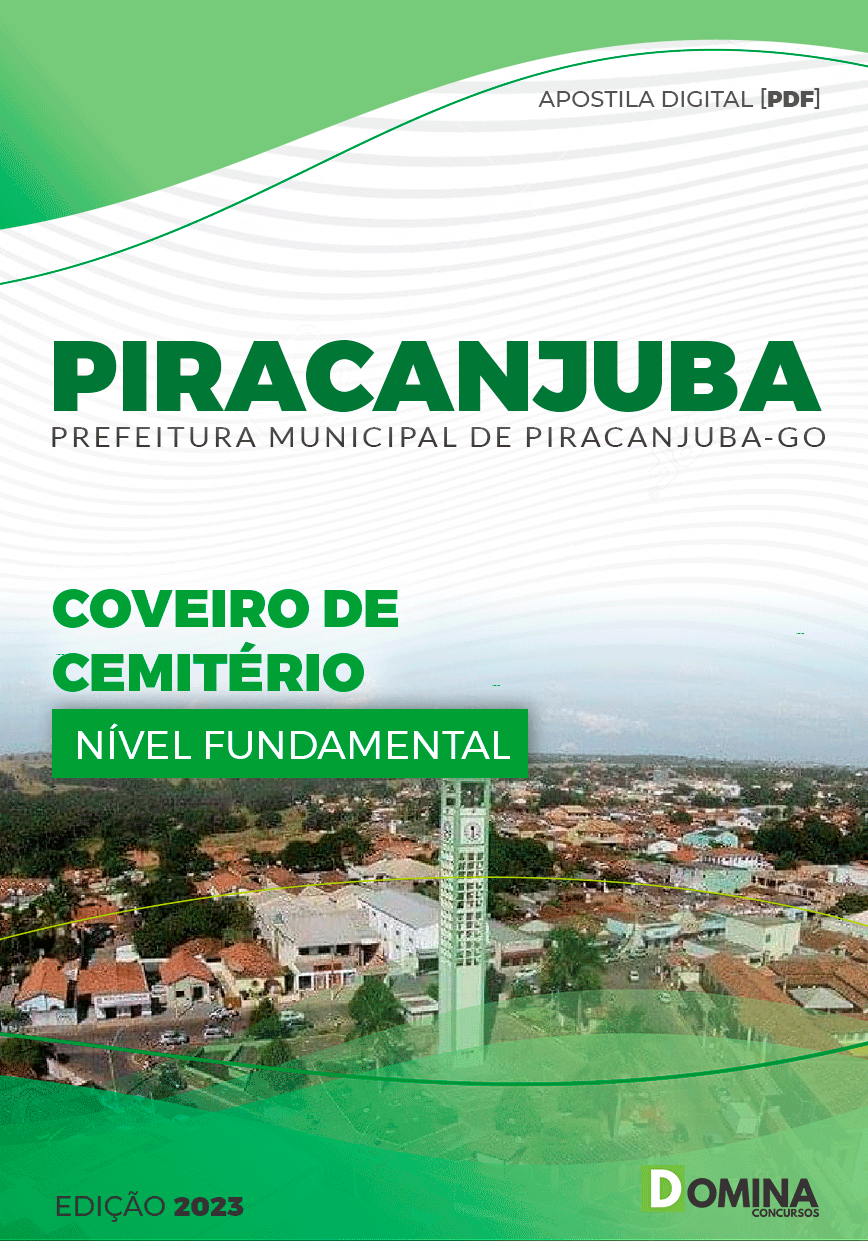 Apostila Pref Piracanjuba GO 2023 Coveiro Cemitério