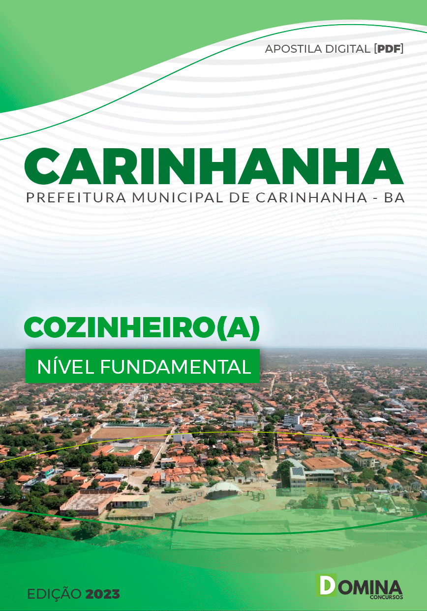 Apostila Pref Carinhanha BA 2023 Cozinheiro