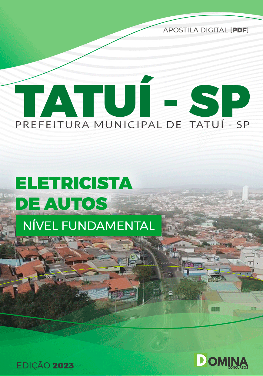 Apostila Pref Tatuí SP 2023 Eletricista de Autos