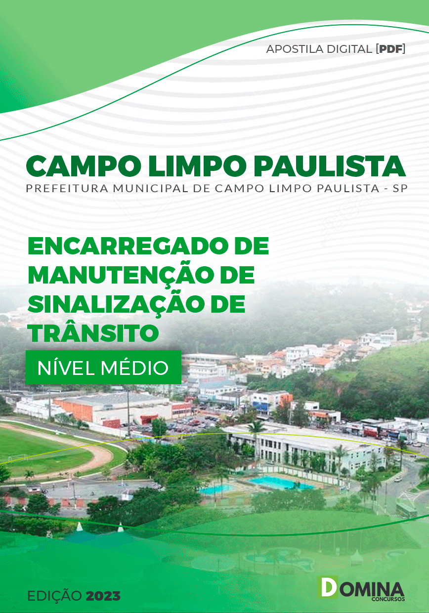 Apostila Pref Campo Limpo Paulista SP 2023 Encarregado Trânsito