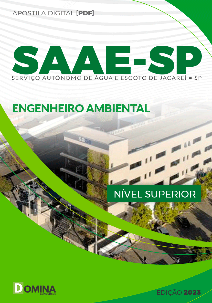 Apostila SAAE Jacareí SP 2023 Engenheiro Ambiental