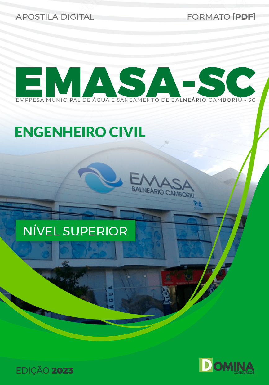 Apostila EMASA SC 2023 Engenheiro Civil