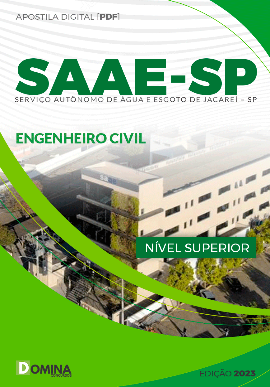 Apostila SAAE Jacareí SP 2023 Engenheiro Civil