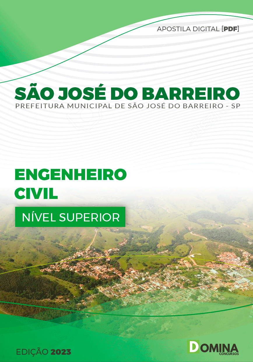 Apostila Pref São José do Barreiro SP 2023 Engenheiro Civil