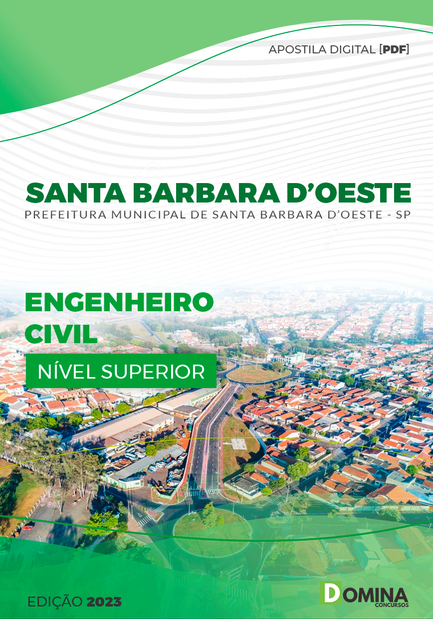 Apostila Pref Santa Barbara d’Oeste SP 2023 Engenheiro Civil