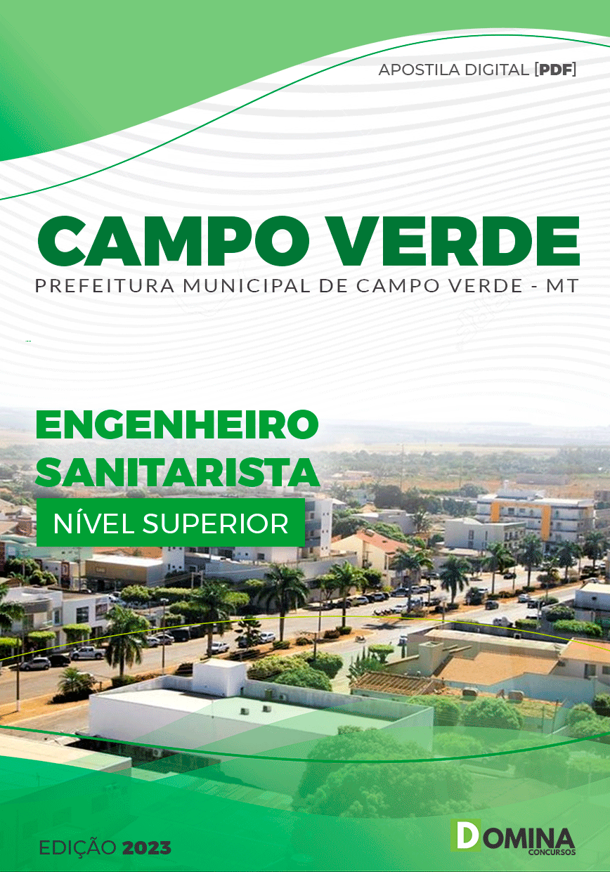Apostila Pref Campo Verde MT 2023 Engenheiro Sanitarista