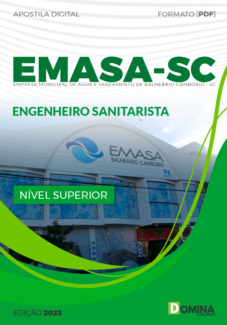 Apostila EMASA SC 2023 Engenheiro Sanitarista
