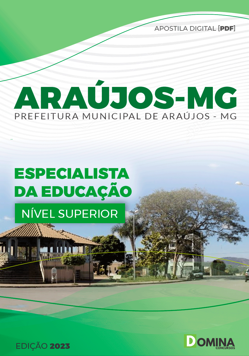 Apostila Concurso Pref Araújos MG 2023 Especialista Educação