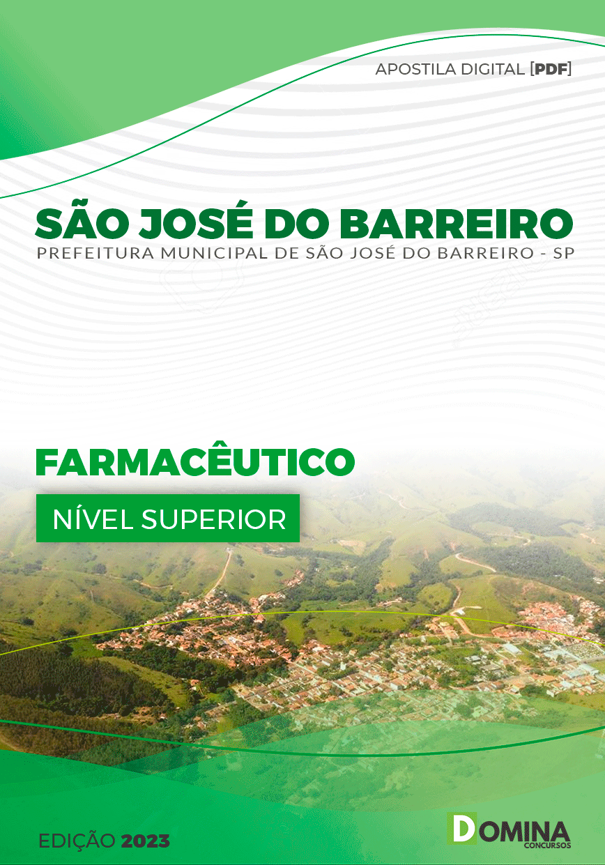 Apostila Pref São José do Barreiro SP 2023 Farmacêutico