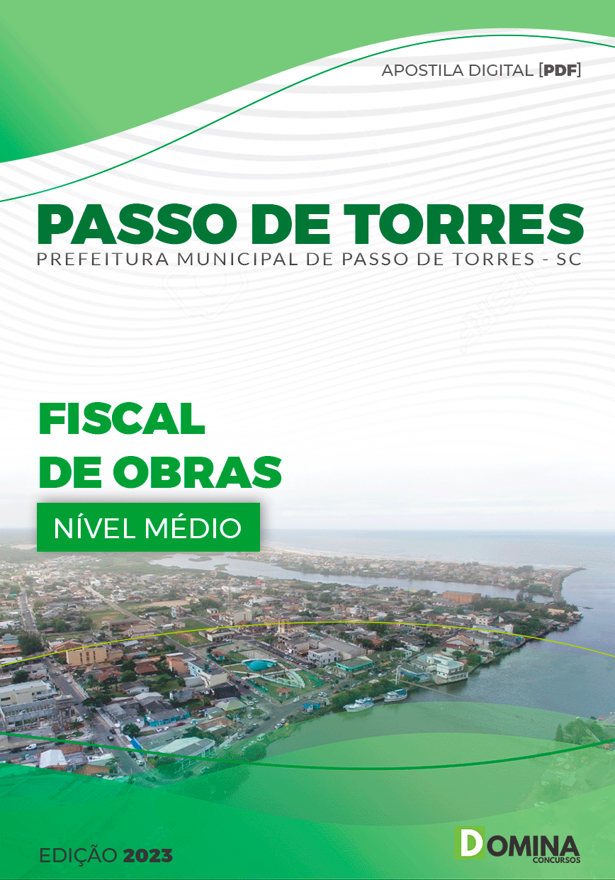 Apostila Pref Passo de Torres SC 2023 Fiscal Obras