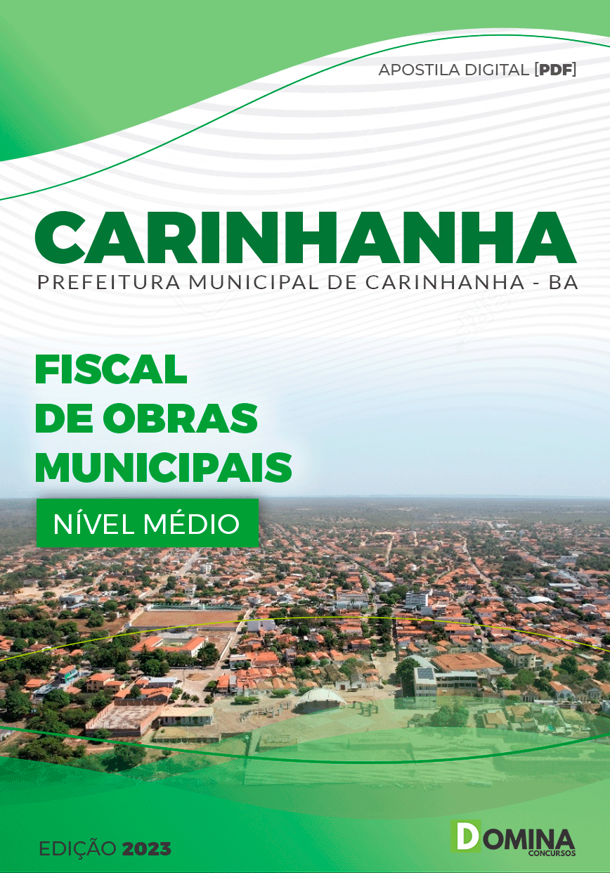 Apostila Pref Carinhanha BA 2023 Fiscal Obras Municipais