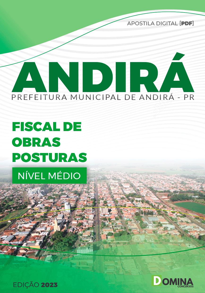 Apostila Pref Andirá PR 2023 Fiscal de Obras Posturas