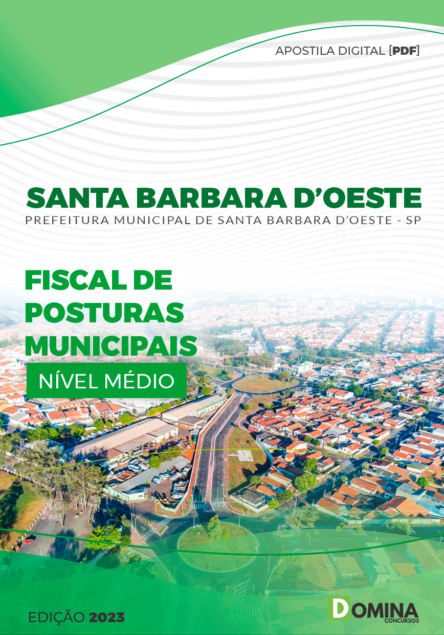 Apostila Pref Santa Barbara d’Oeste SP 2023 Fiscal Posturas Municipais