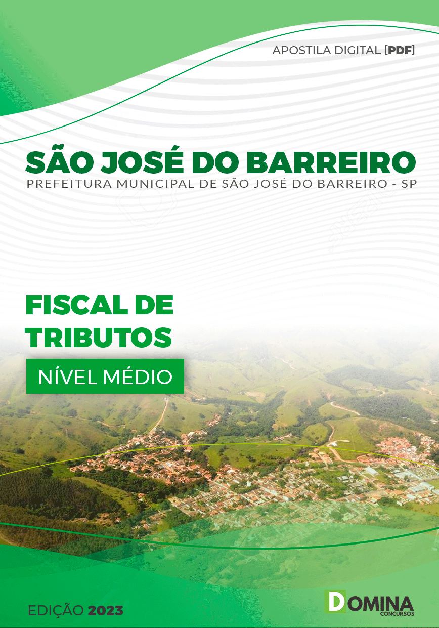 Apostila Pref São José do Barreiro SP 2023 Fiscal Tributos