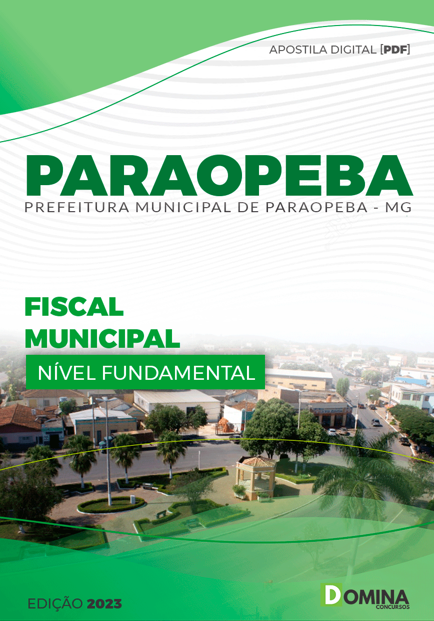 Apostila Pref Paraopeba MG 2023 Fiscal Municipal