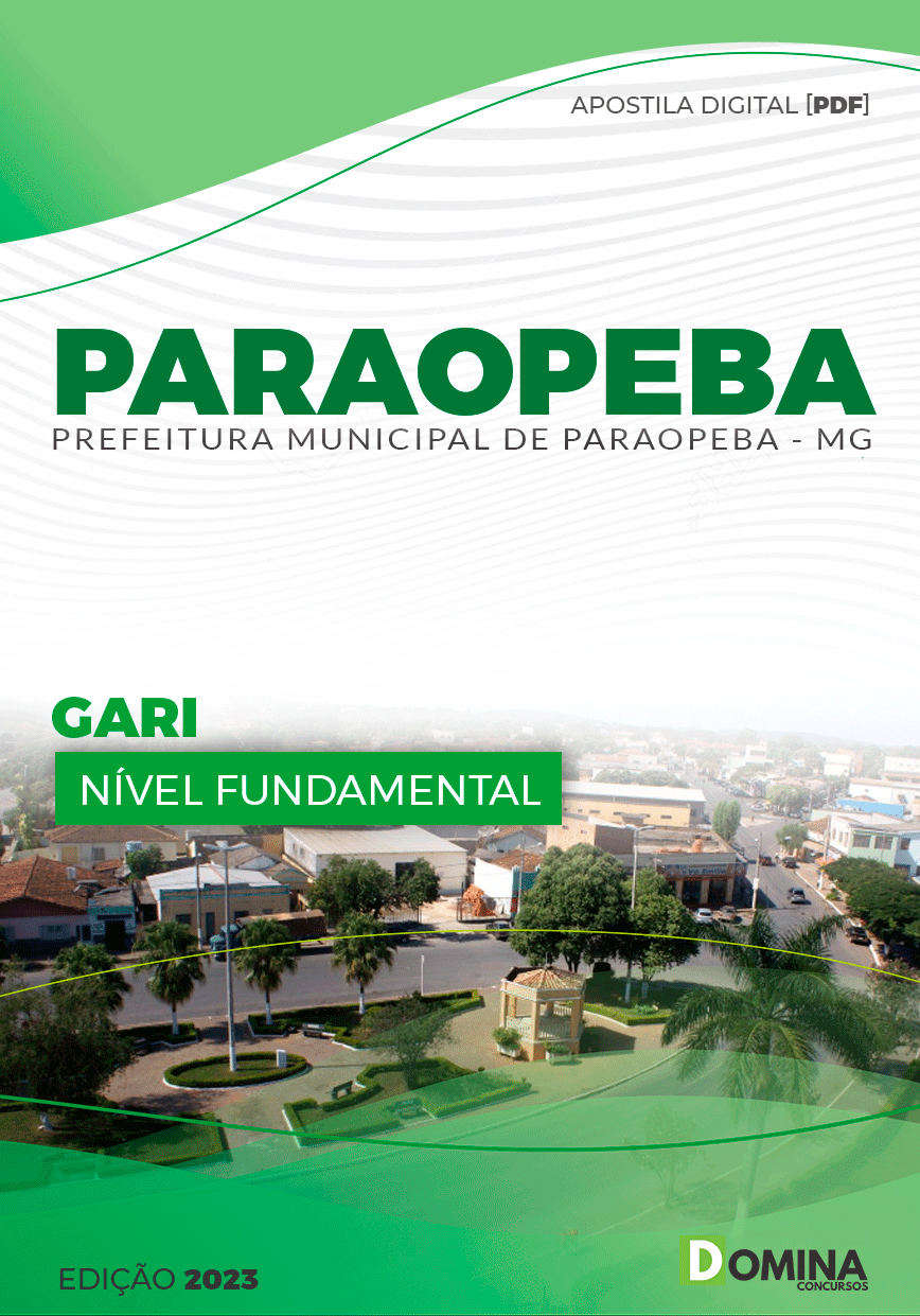 Apostila Pref Paraopeba MG 2023 Gari