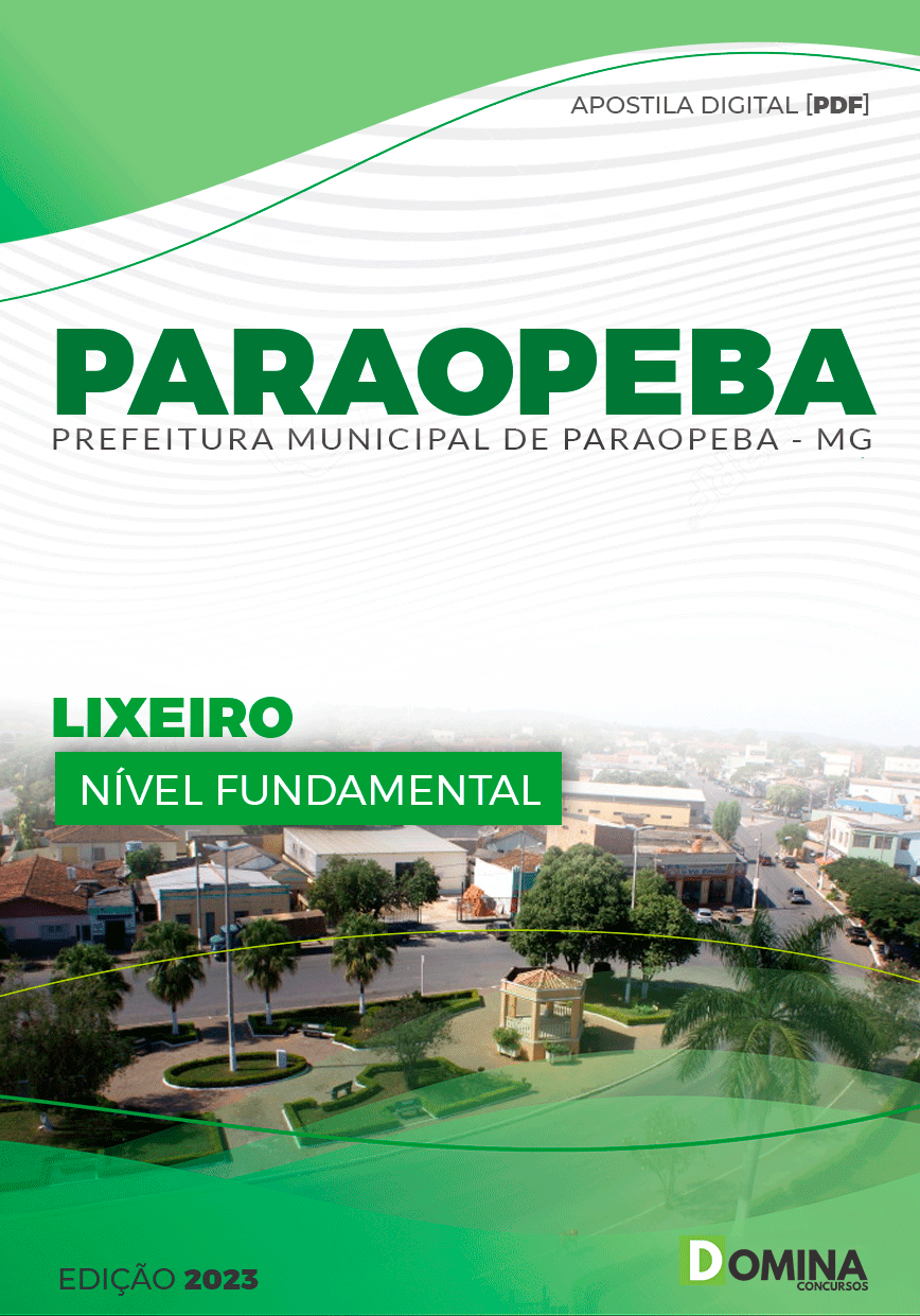 Apostila Pref Paraopeba MG 2023 Lixeiro