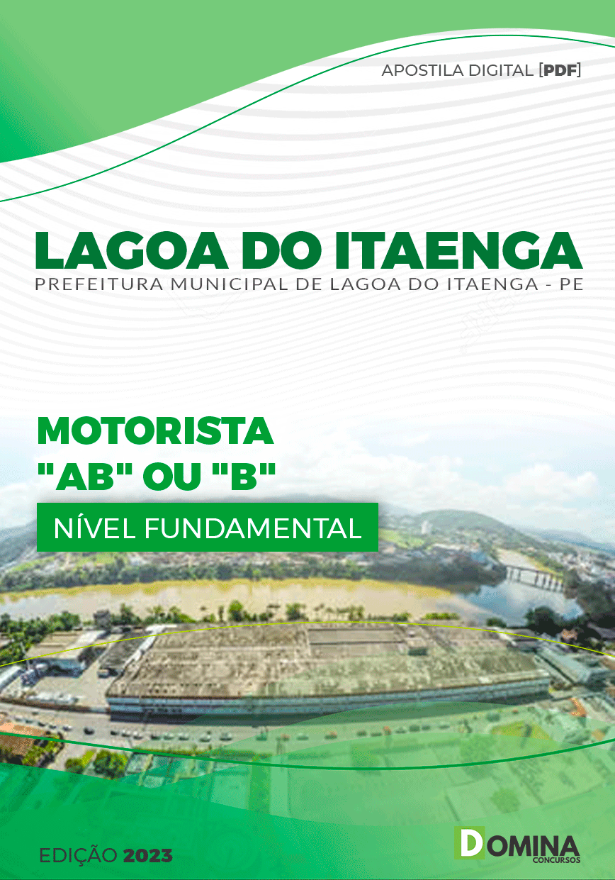 Apostila Pref Lagoa de Itaenga PE 2023 Motorista CNH AB