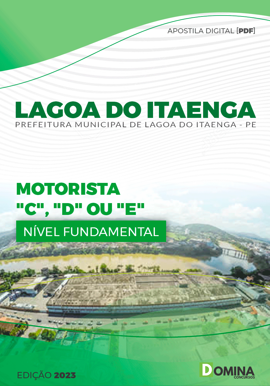 Apostila Pref Lagoa de Itaenga PE 2023 Motorista CNH CDE