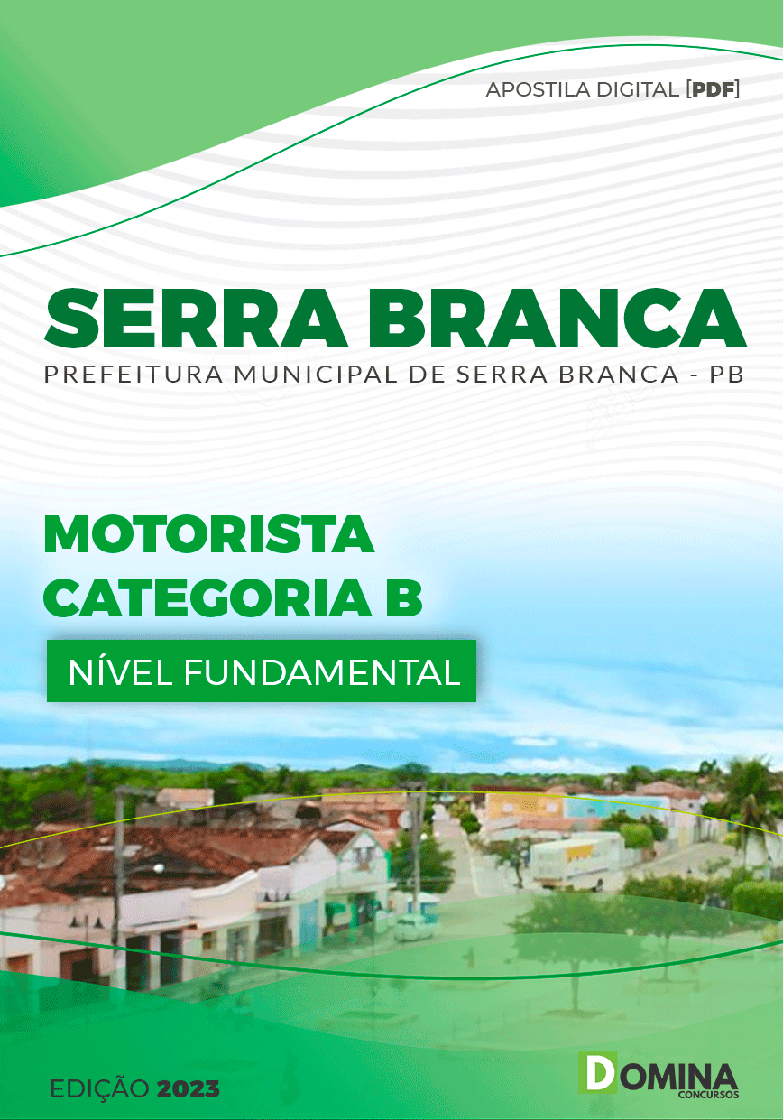 Apostila Pref Serra Branca PB 2023 Motorista Categoria B