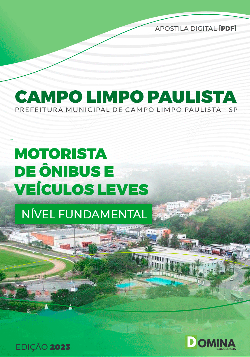 Apostila Pref Campo Limpo Paulista SP 2023 Motorista Ônibus