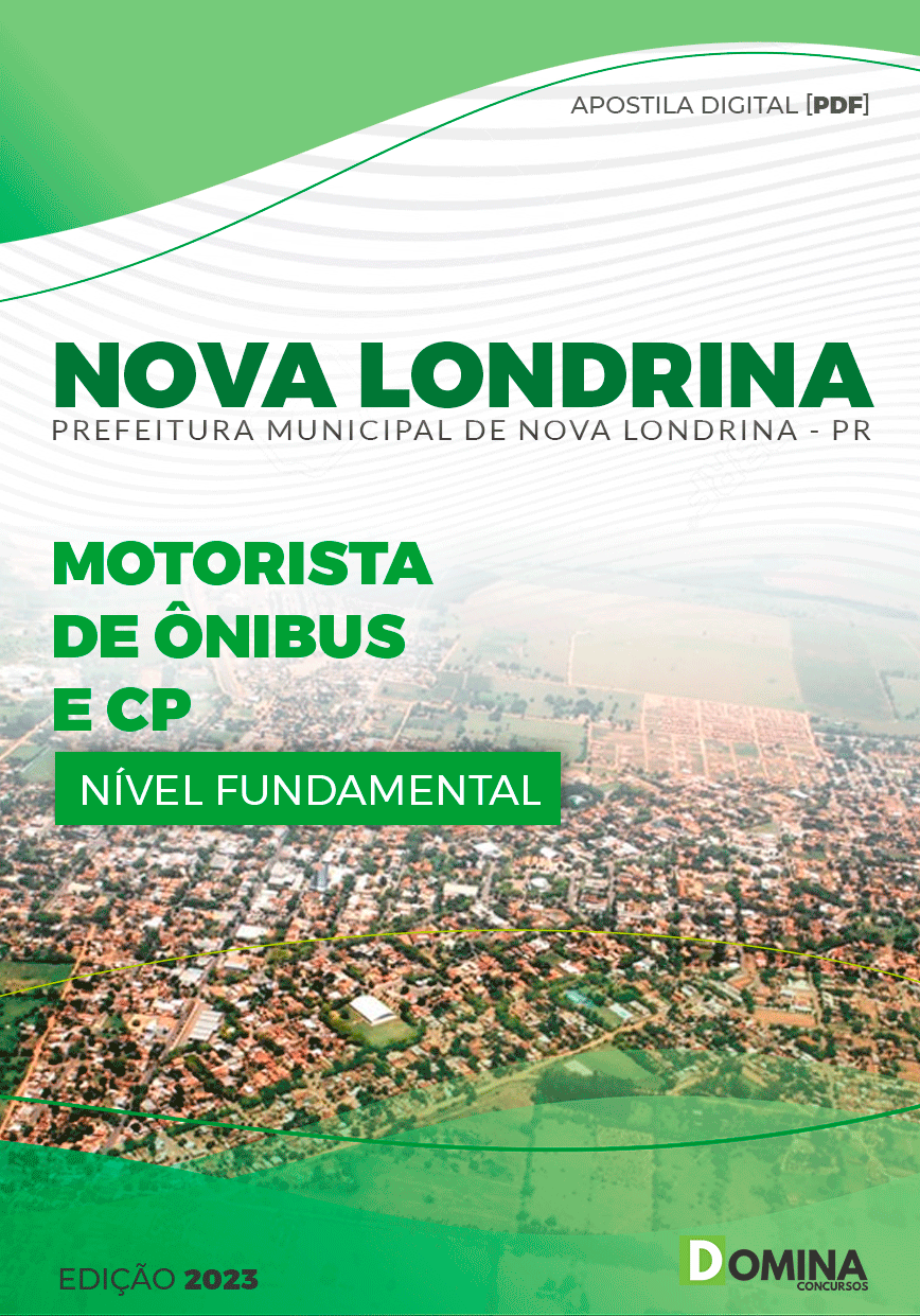 Apostila Pref Nova Londrina PR 2023 Motorista Ônibus CP