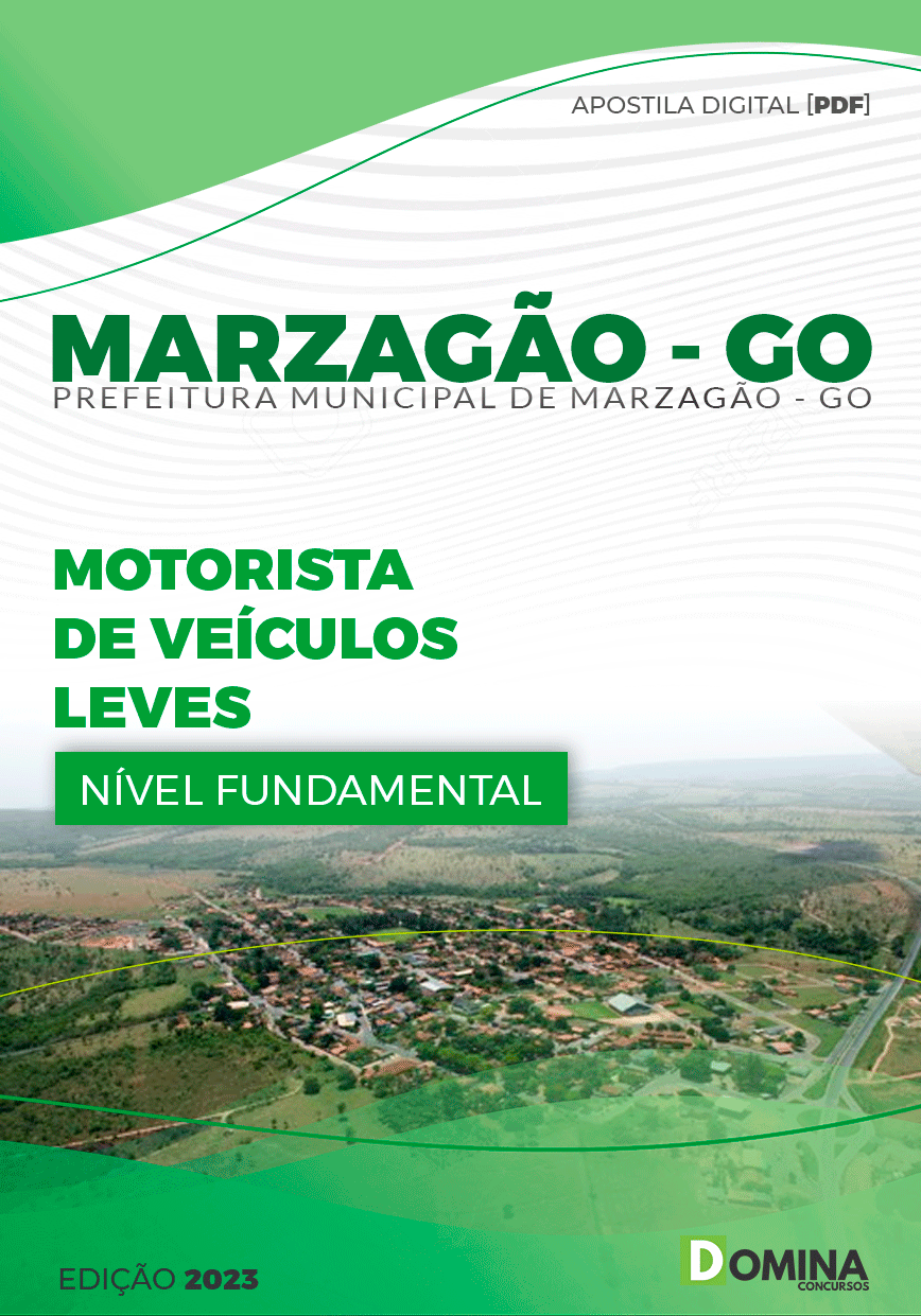 Apostila Pref Marzagão GO 2023 Motorista Veículos Leve