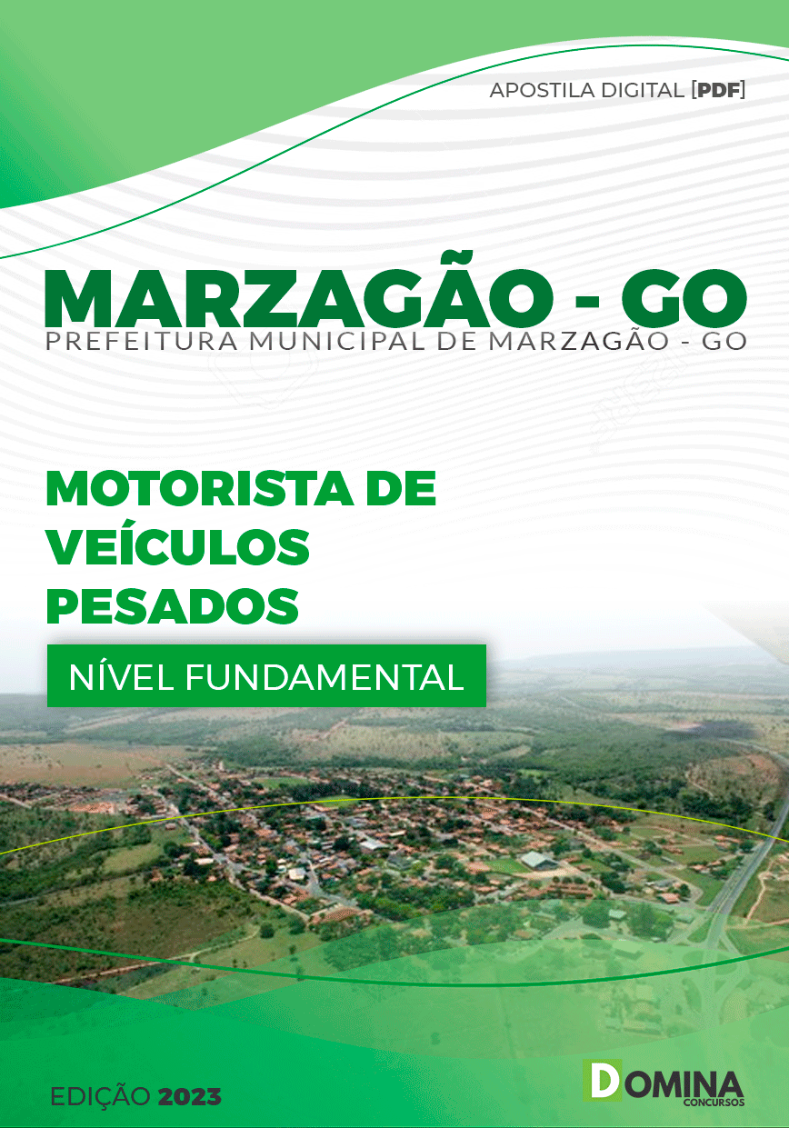 Apostila Pref Marzagão GO 2023 Motorista Veículos Pesados
