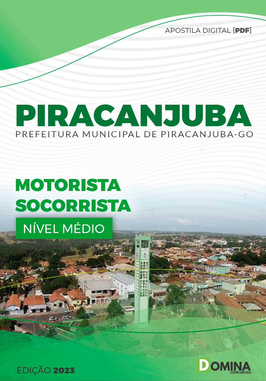 Apostila Pref Piracanjuba GO 2023 Motorista Socorrista