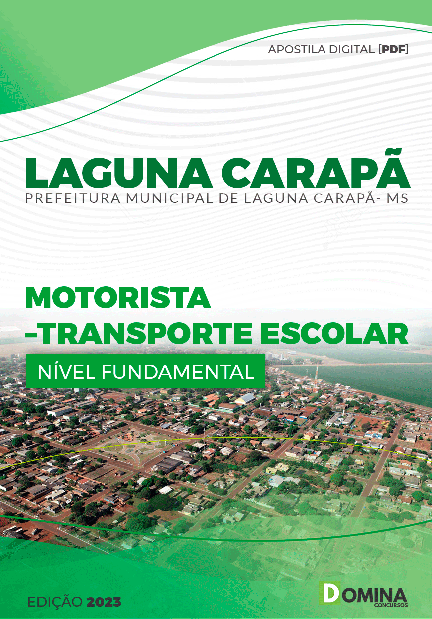 Apostila Pref Laguna Carapã MS 2023 Motorista Transporte Escolar