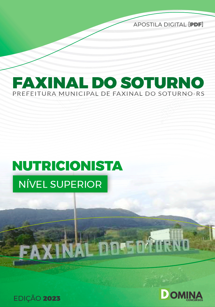 Apostila Pref Faxinal Soturno RS 2023 Nutricionista