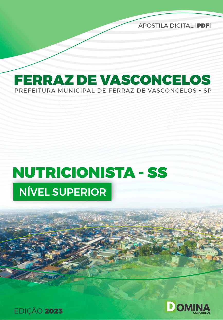 Apostila Pref Ferraz Vasconcelos SP 2023 Nutricionista