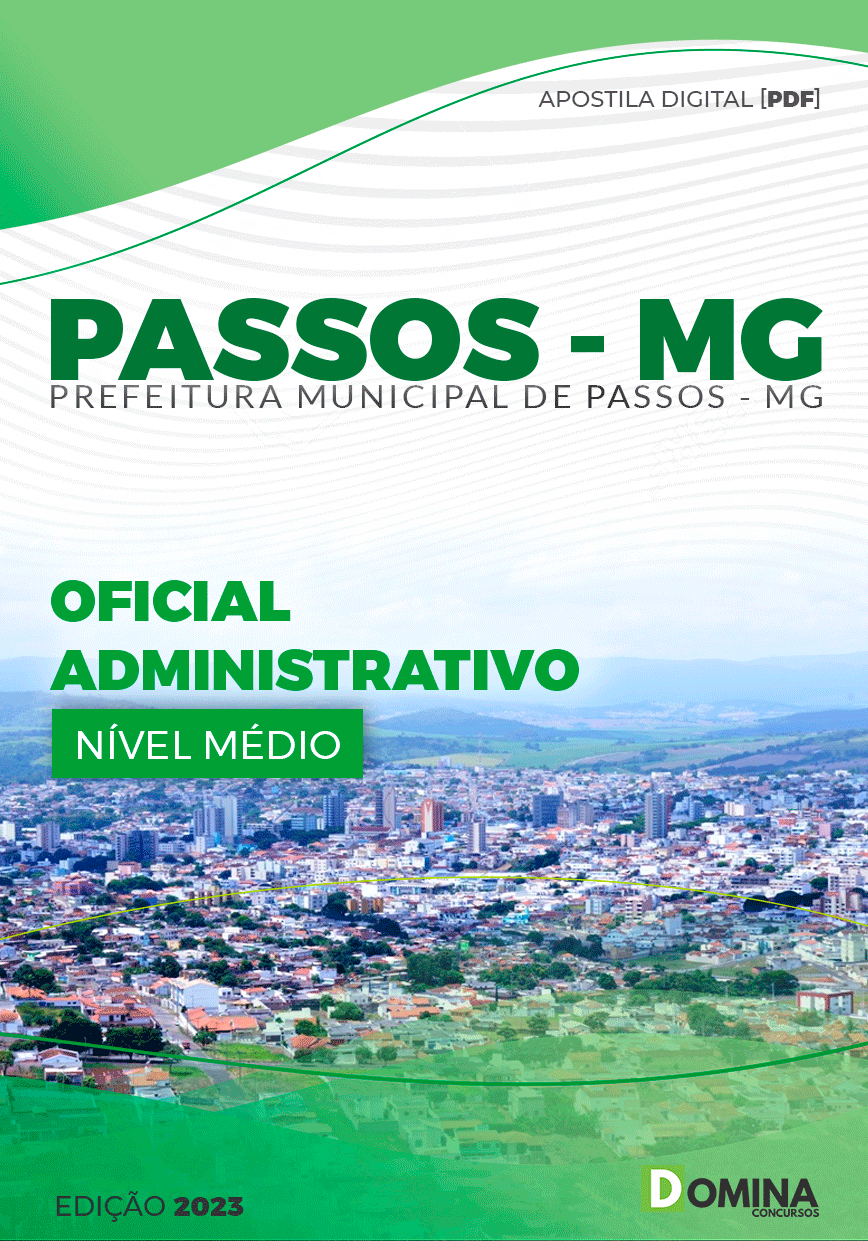 Apostila Concurso Pref Passos MG 2023 Oficial Administrativo