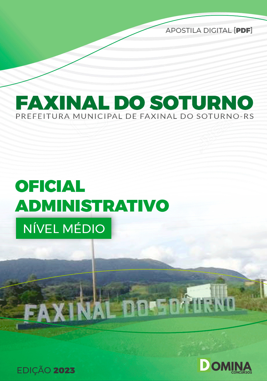 Apostila Pref Faxinal Soturno RS 2023 Oficial Administrativo