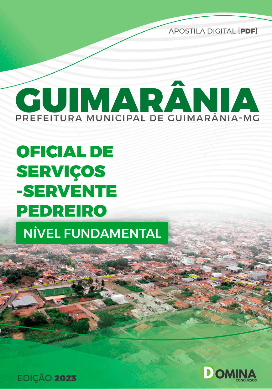 Apostila Concurso Pref Guimarânia MG 2023 Oficial Serviço