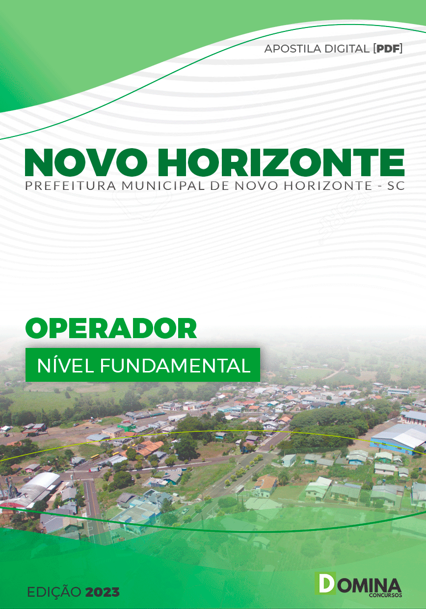 Apostila Pref Novo Horizonte SC 2023 Operador Máquinas
