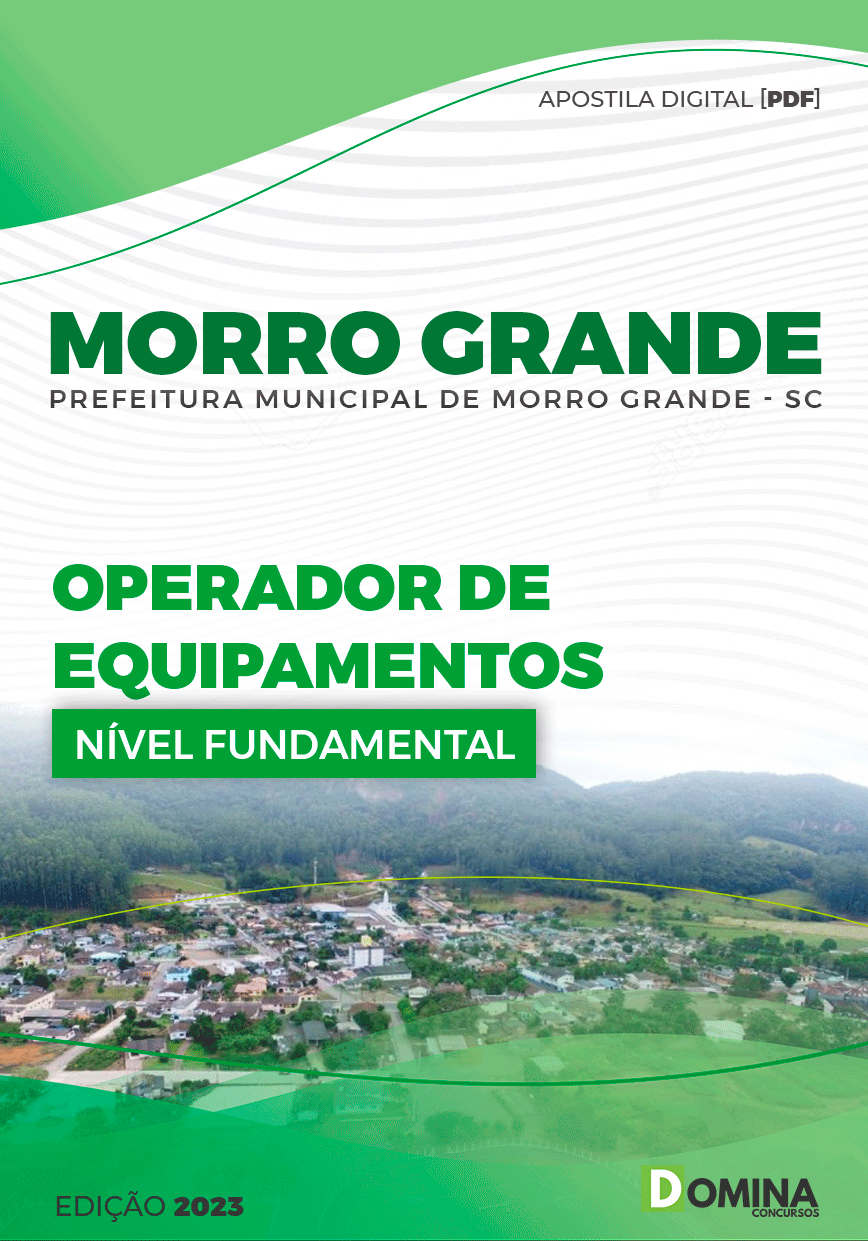 Apostila Pref Morro Grande SC 2023 Operador de Equipamentos