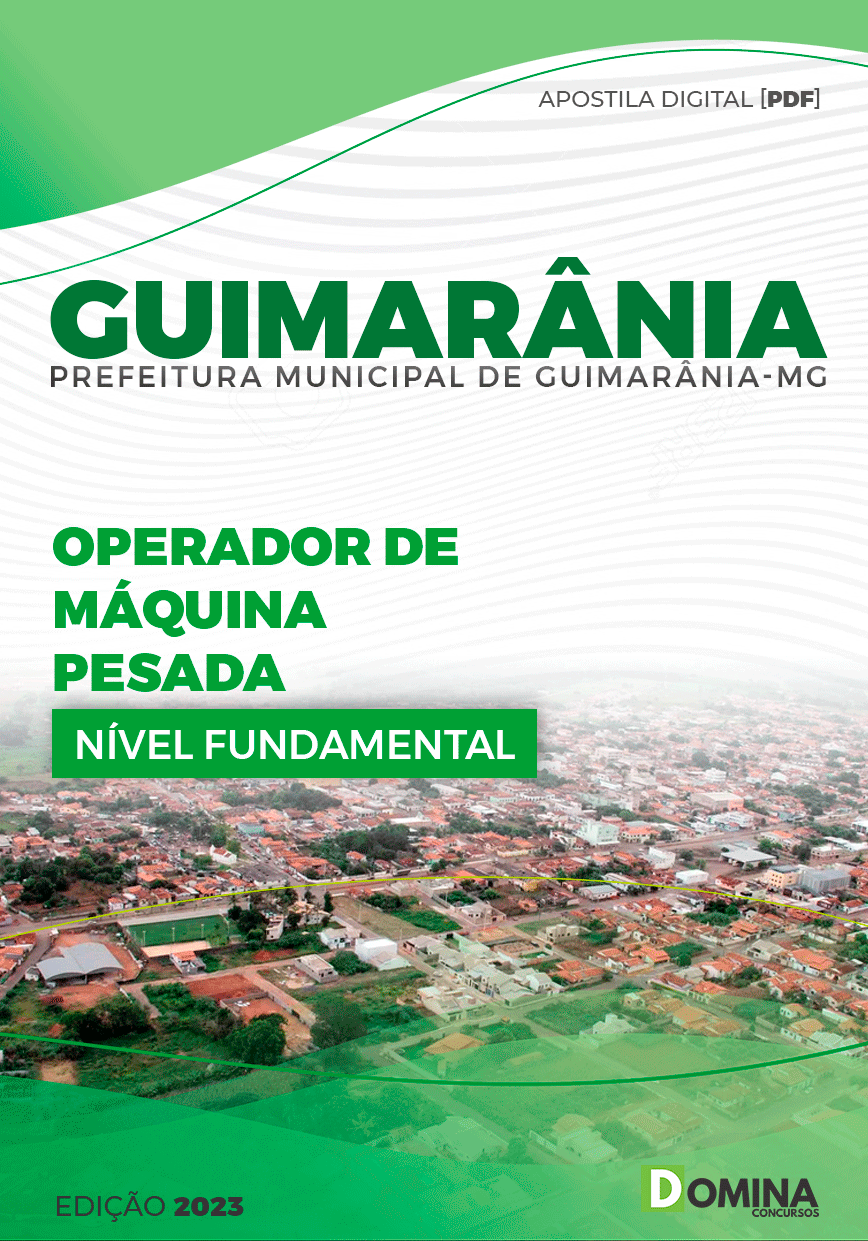 Apostila Pref Guimarânia MG 2023 Operador Máquinas Pesadas