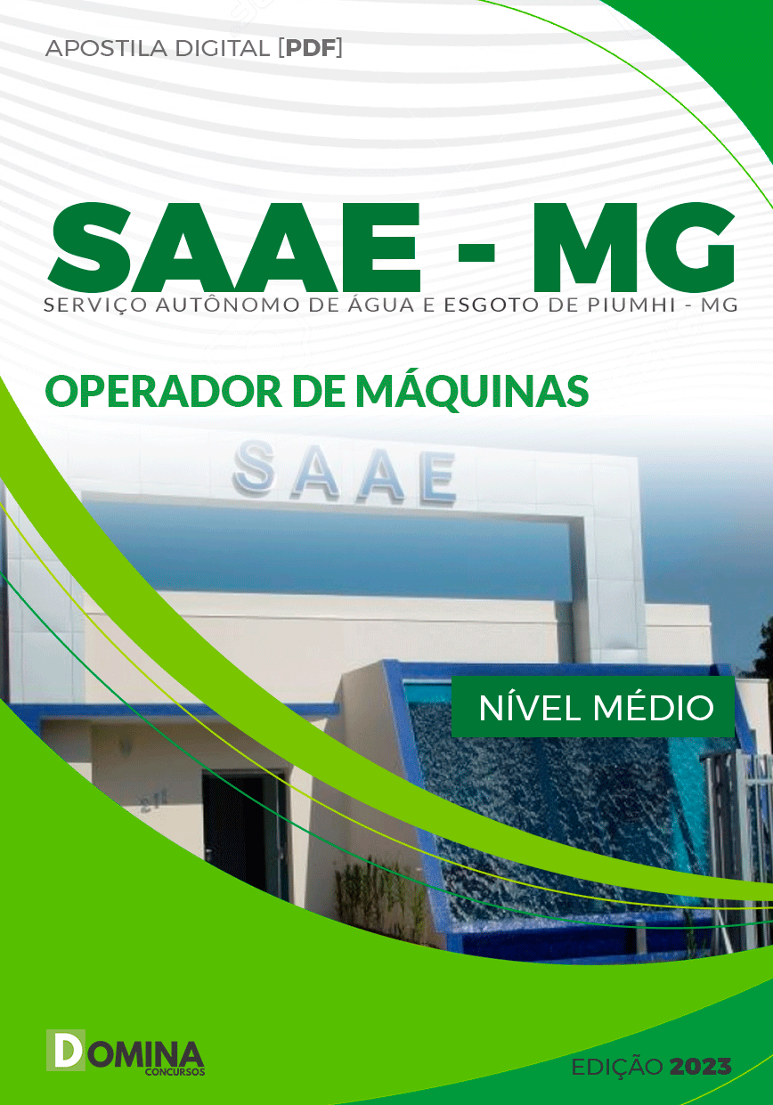 Apostila SAAE Piumhi MG 2023 Operador de Máquinas