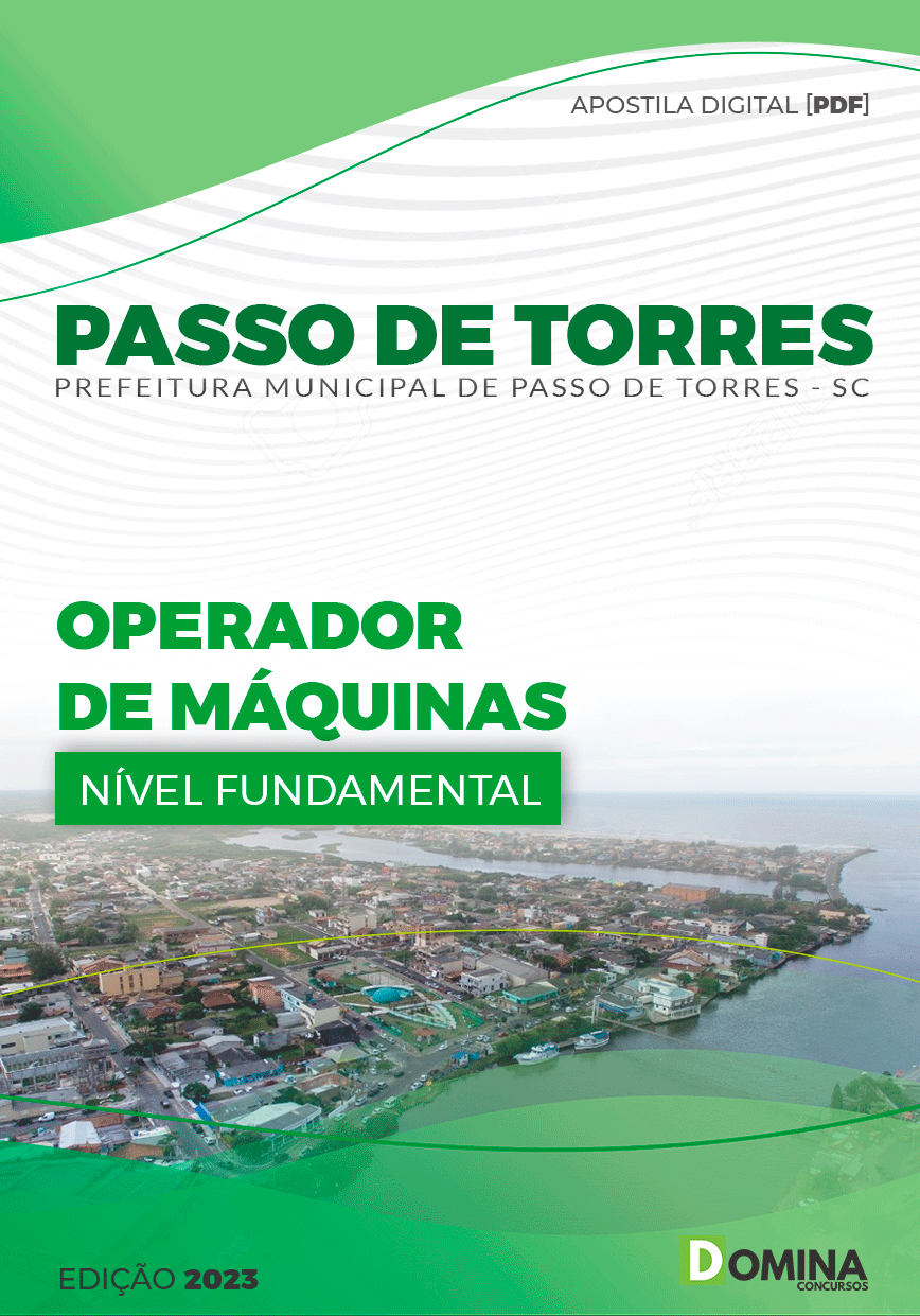 Apostila Pref Passo de Torres SC 2023 Operador Máquinas