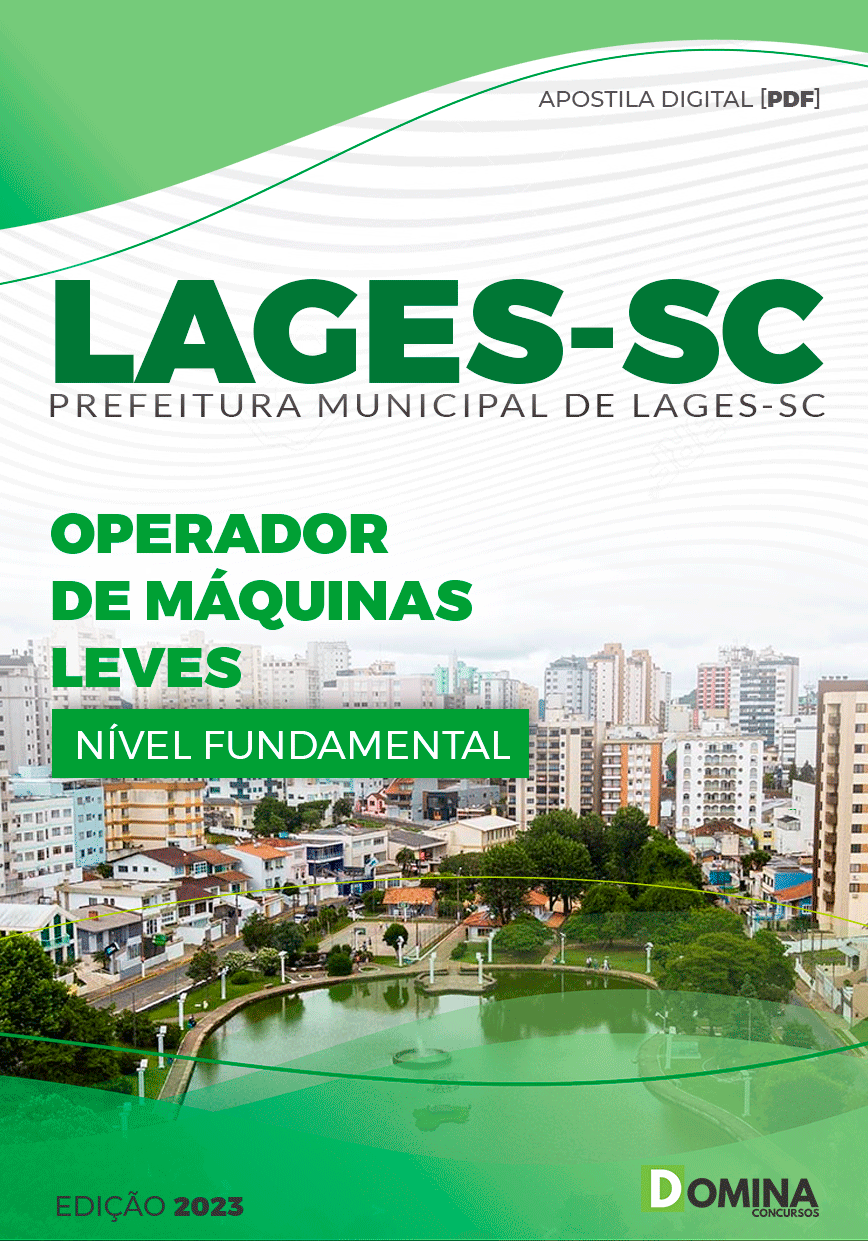 Apostila Concurso Pref Lages SC 2023 Operador Máquinas Leves