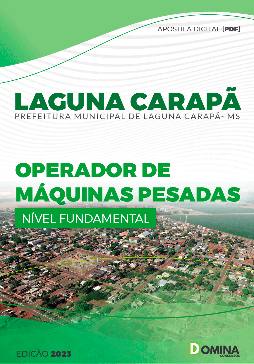 Apostila Pref Laguna Carapã MS 2023 Operador Máquinas Pesadas