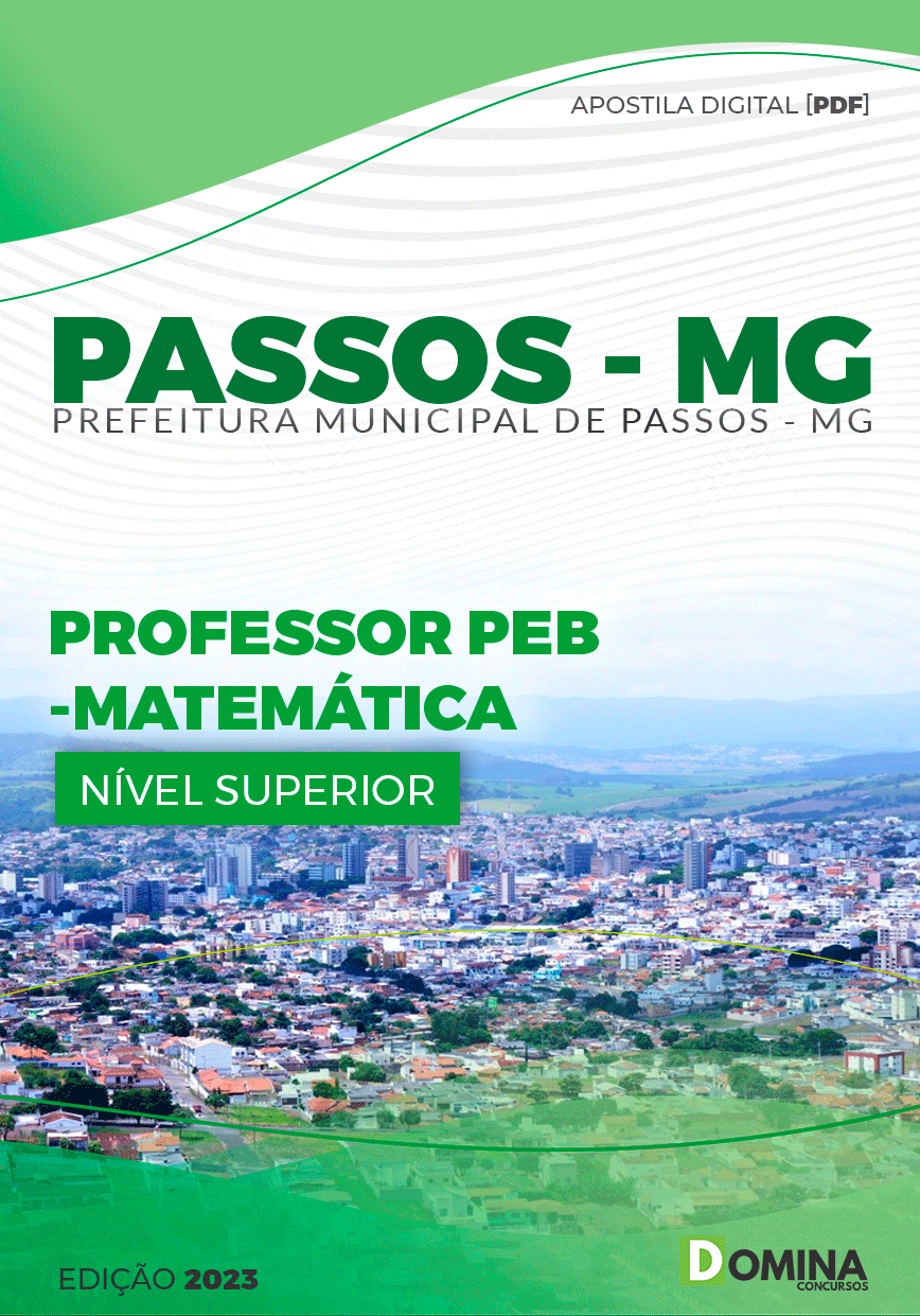 Apostila Pref Passos MG 2023 Professor PEB Matemática