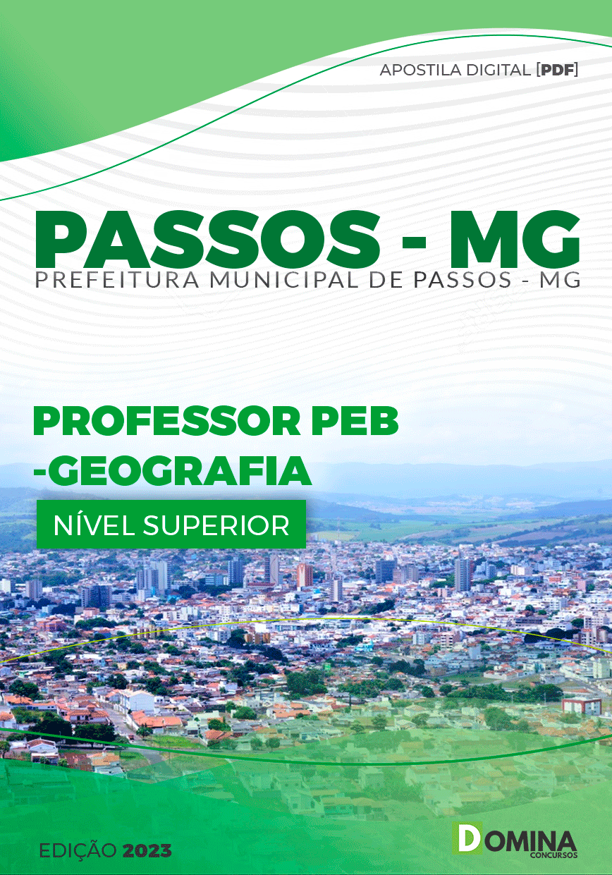 Apostila Pref Passos MG 2023 Professor PEB Geografia