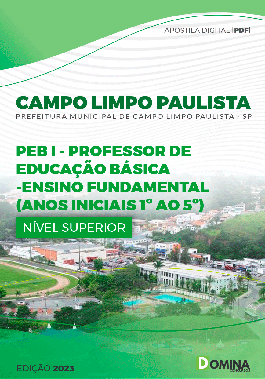 Apostila Pref Campo Limpo Paulista SP 2023 Professor II Anos Iniciais
