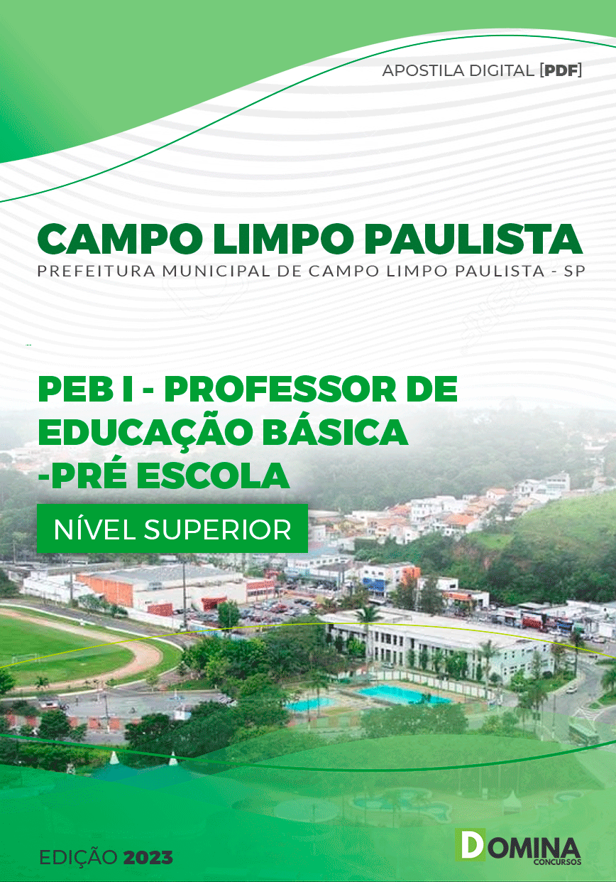 Apostila Pref Campo Limpo Paulista SP 2023 Professor I Básica Pré Escola