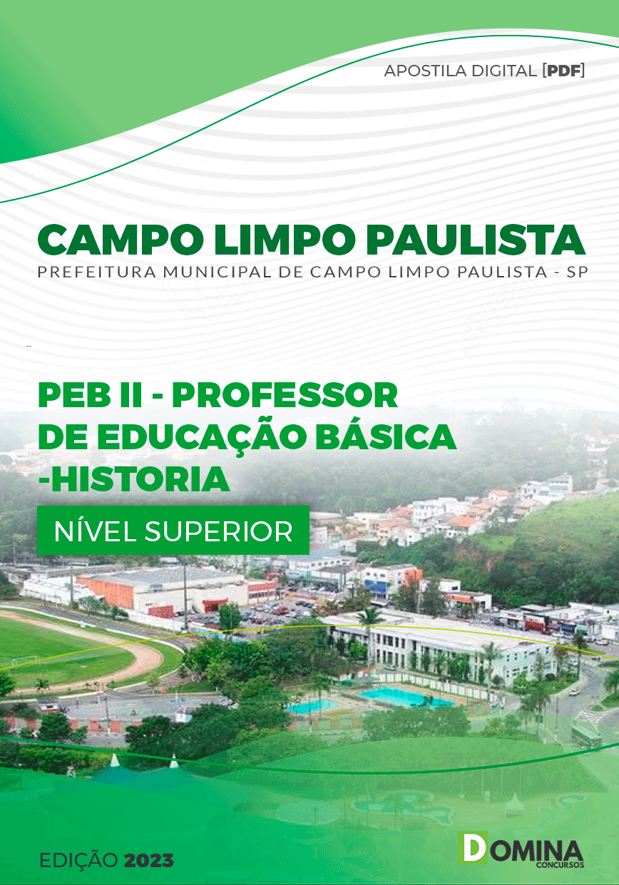 Apostila Pref Campo Limpo Paulista SP 2023 Professor II História