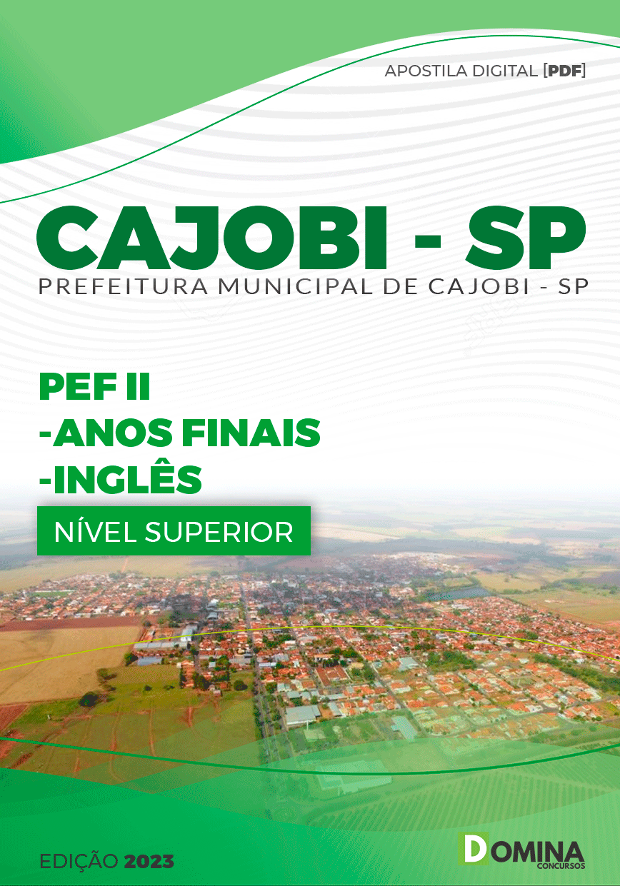 Apostila Pref Cajobi SP 2023 Professor PEF II Inglês