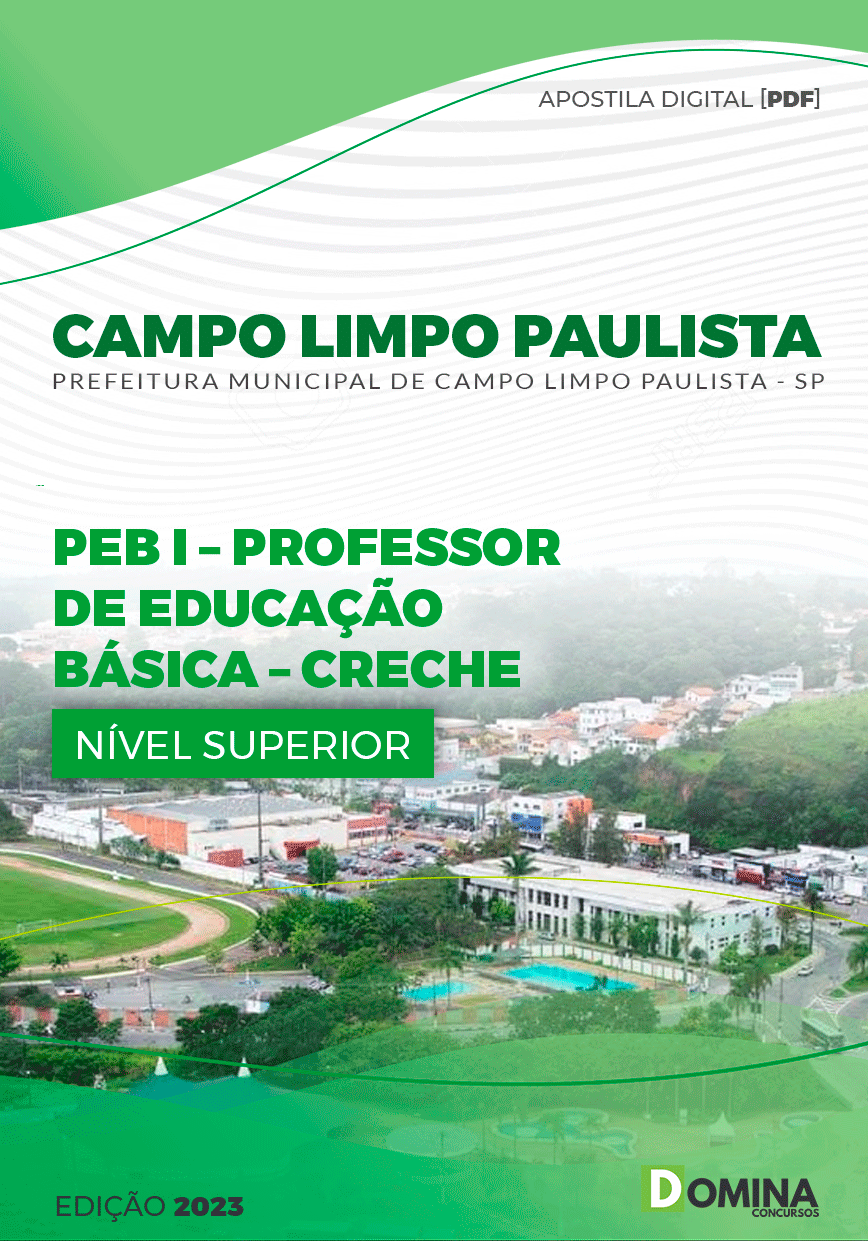 Apostila Pref Campo Limpo Paulista SP 2023 Professor Creche